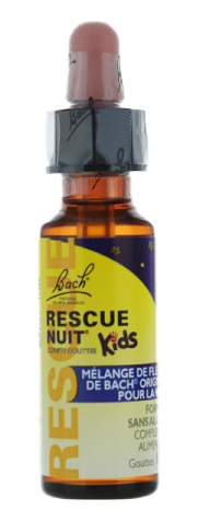 RESCUE KIDS NIGHT Compte-gouttes - 10 ml Nuits paisibles - Formule sans alcool - Dès 3 ans